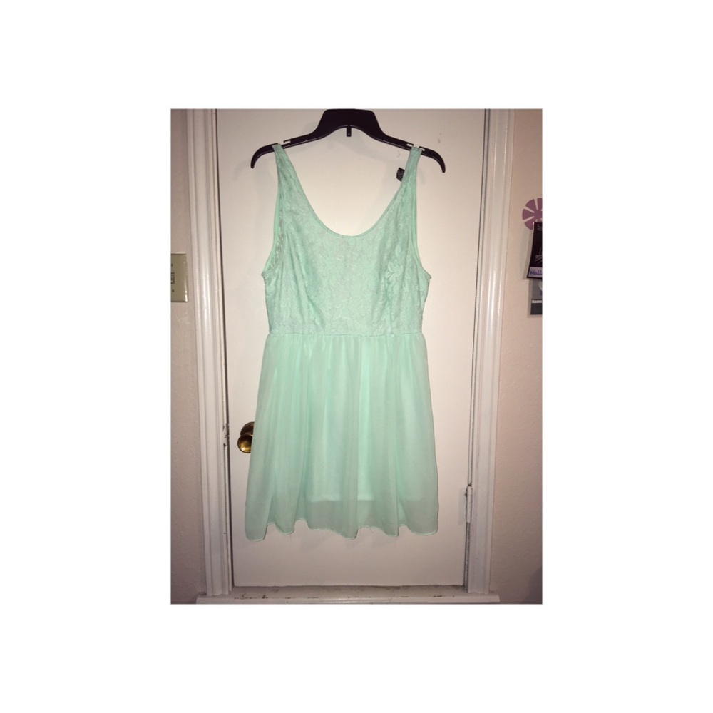 Mint green dress